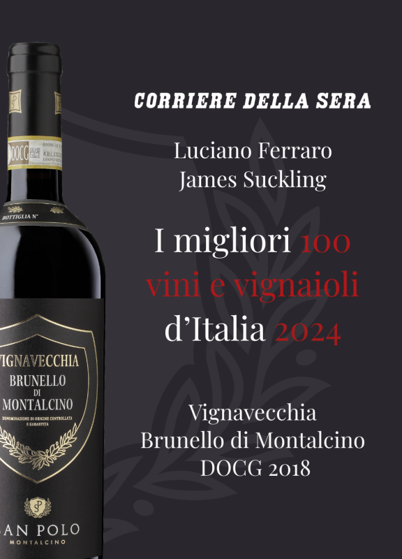 Vignavecchia,  Brunello di Montalcino 2018 tra i 100 miglior vini SELEZIONATI  DA LUCIANO FERRARO E JAMES SUCKLING